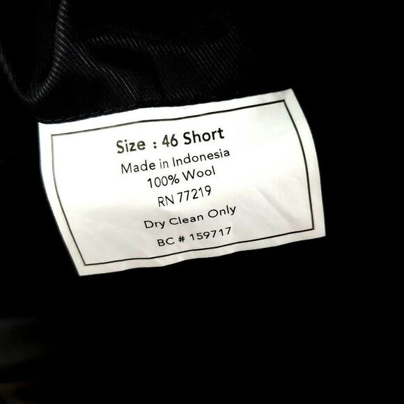 Pronto Uomo Wool 2 Button Blazer 46R Charcoal Gray Suit Jacket - Picture 8 of 10